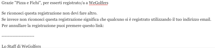 mail benvenuto