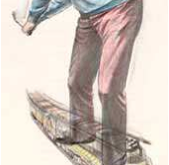 Gambe in linea con il bersaglio